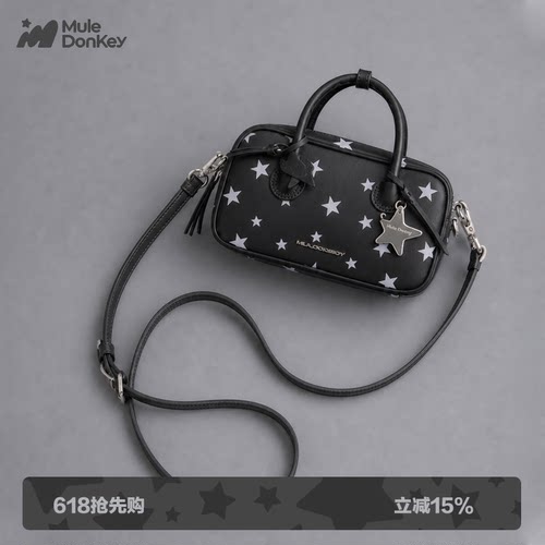 多嘴驴Donkey波点星星手提包女