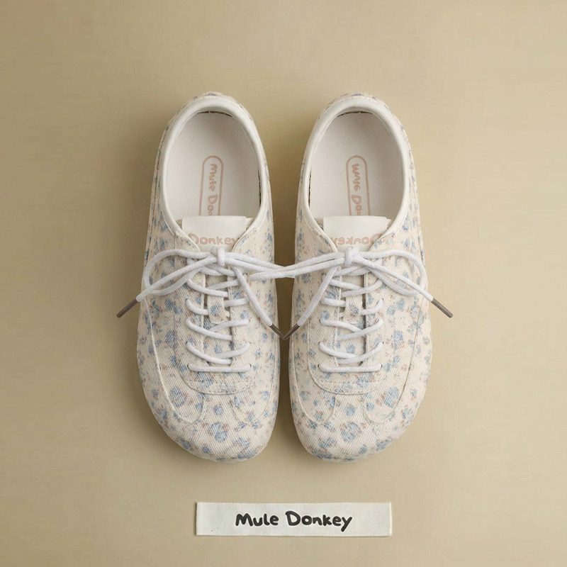 多嘴驴Donkey芭蕾德训鞋女春秋Doki Milk系列碎花配裙子休闲板鞋,女鞋,德训鞋,淘宝优惠券,粉丝福利购,淘宝优惠卷