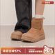 多嘴驴Donkey东北雪地靴女冬季 中筒保暖面包棉鞋 厚底加绒加厚棉靴