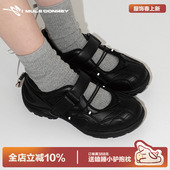 透气小皮鞋 多嘴驴Donkey黑色玛丽珍鞋 镂空芭蕾舞运动单鞋 春季 女款