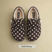 多嘴驴Donkey复古波点勃肯鞋 加绒雪地靴 厚底毛毛鞋 女冬季 增高棉鞋