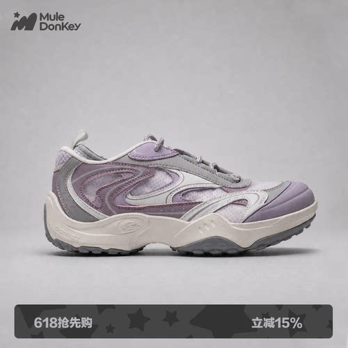 多嘴驴Donkey紫色厚底老爹鞋