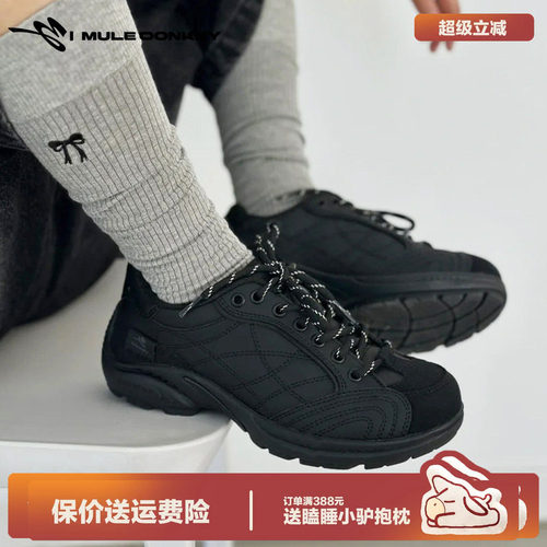 多嘴驴Donkey黑色低帮赛车鞋增高