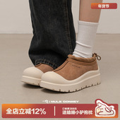 多嘴驴Donkey厚底雪地靴女款 短筒面包鞋 冬季 保暖加绒加厚防寒棉鞋