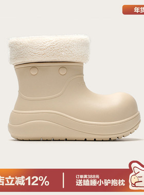 多嘴驴Donkey复古雪地靴女冬加绒保暖小丑鞋防滑防水雨靴加厚棉靴