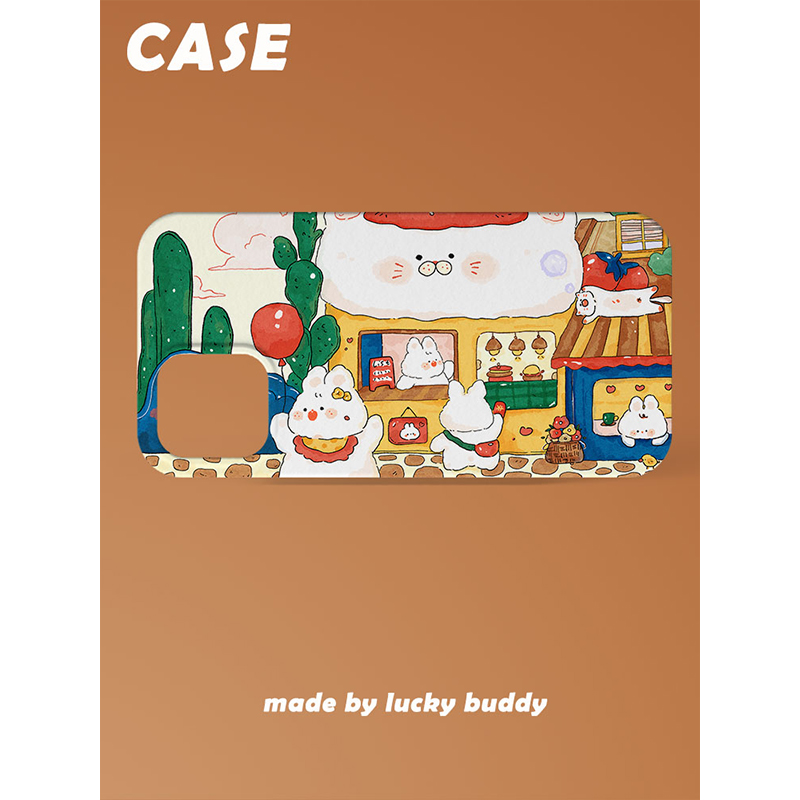 第2件半价/原创插画手机壳休闲时刻适用于苹果15promaxiPhone14plus13mini韩国二合一菲林亚克力磁吸华为