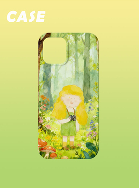 原创插画手机壳油画女孩拍照旅行适用苹果17promax轻薄iPhone16151413plusxsmax韩国二合一菲林磁吸华为小米