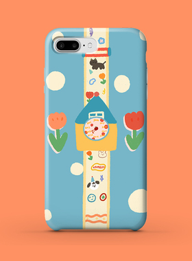 第2件半价/原创插画手机壳卡通蓝色花花适用于苹果15promaxiPhone14plus13mini韩国二合一菲林亚克力磁吸华为