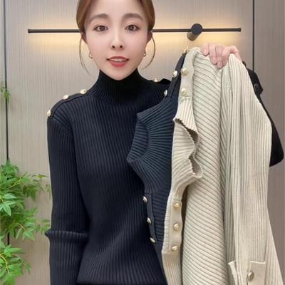 内搭长袖2024秋冬季新款毛衣高领