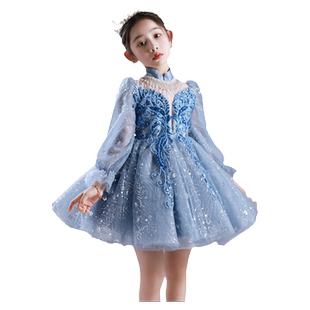 儿童大合唱演出服中小学生表演服装男童礼服女童主持人蓬蓬裙套装