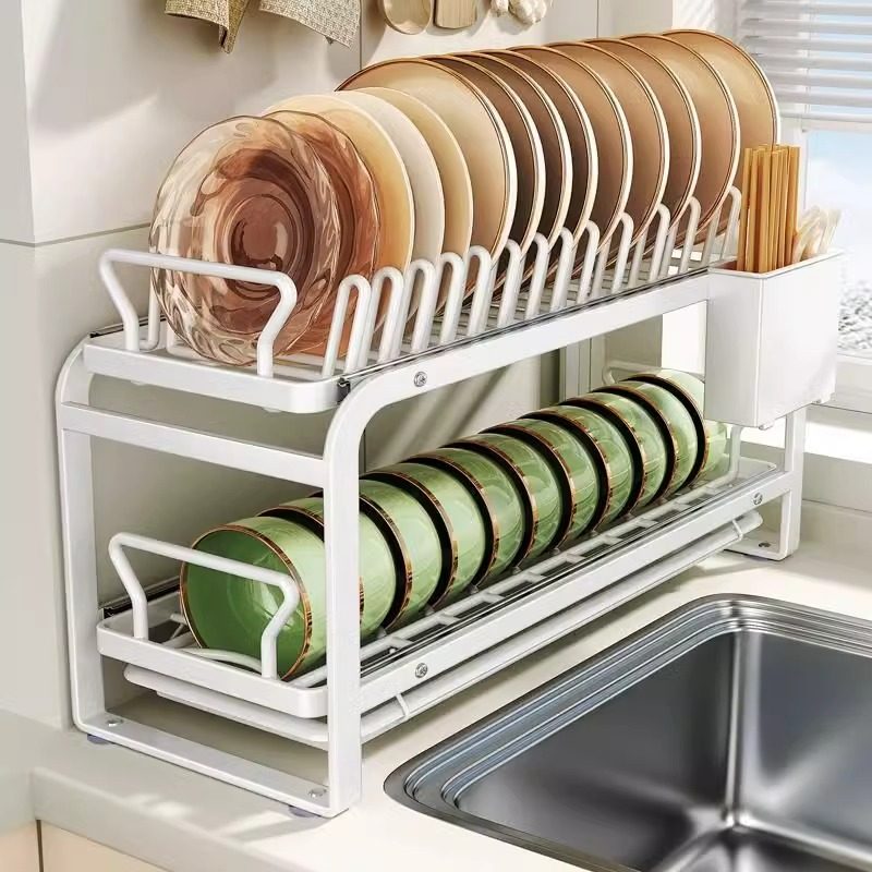 厨房置物架抽拉碗碟收纳架橱柜碗架拉篮抽屉式碗盘盘子沥水置物架,厨房/烹饪用具,碗架,淘宝优惠券,粉丝福利购,淘宝优惠卷