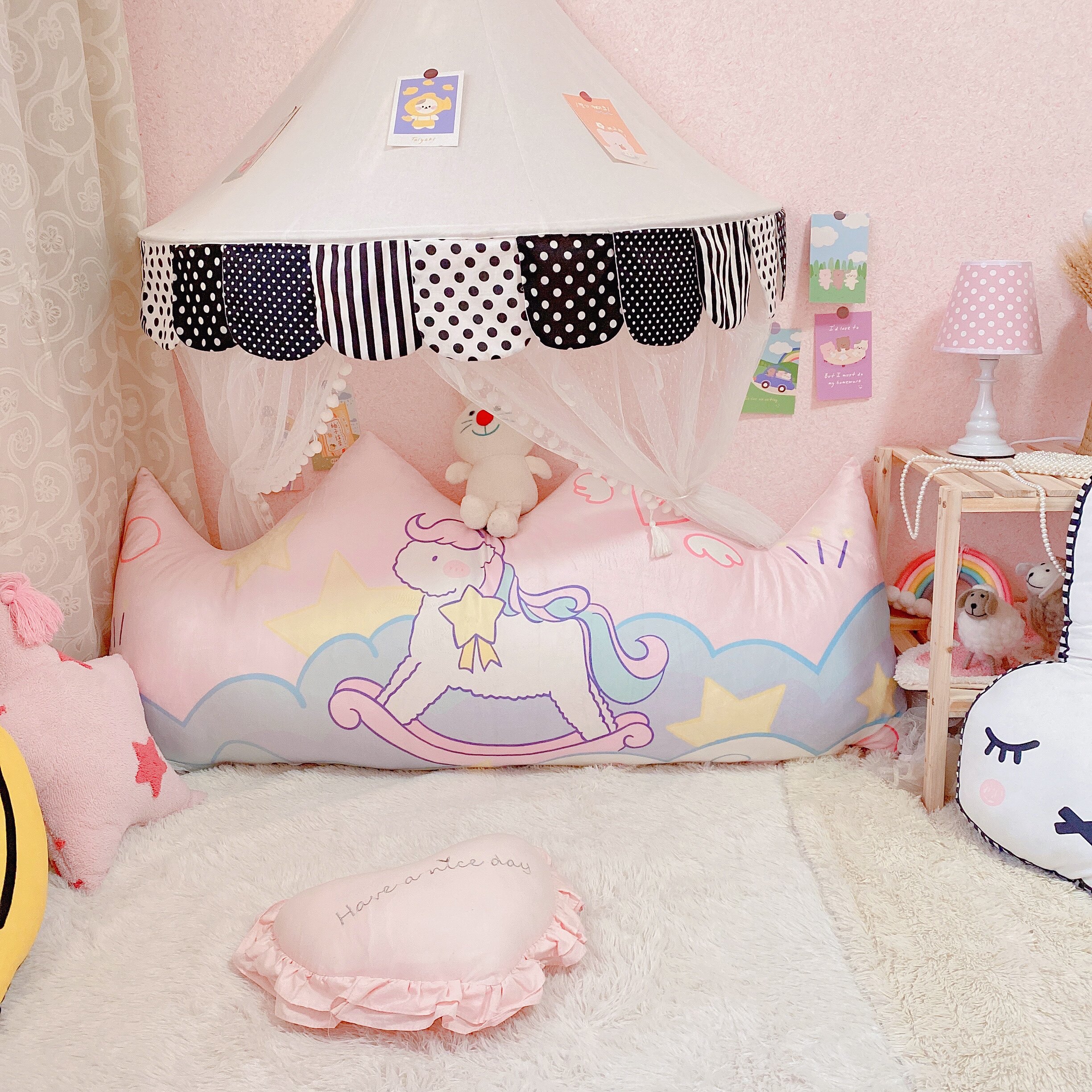 卡通可爱床头大靠背公