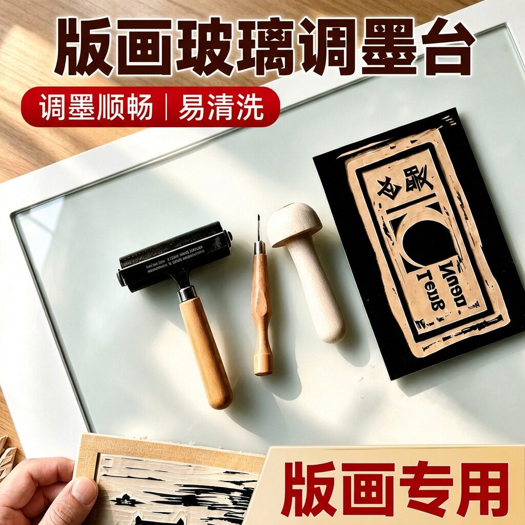 版画油墨调墨台玻璃调墨板图片