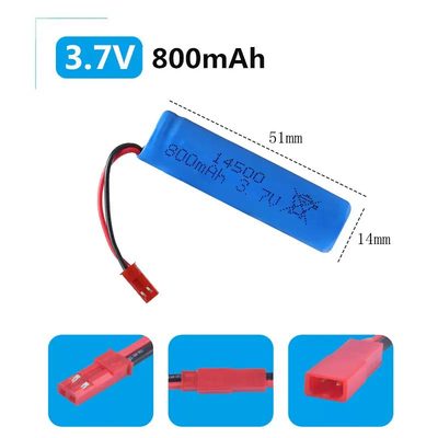 3.7V 7.4V 3000mAh 2600mAh锂电池14500 18650玩具飞机船充电电池