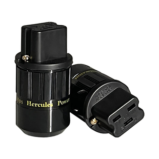 Mps台湾产Hercules-20A发烧音响功放电源线尾插红铜镀金品字插头