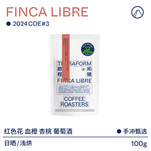 尼加拉瓜日晒瑰夏咖啡豆100g 16g 红色花 Terraform 2024COE