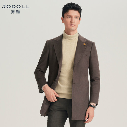 [舒适品质]jodoll乔顿中长款男士大衣26年冬日常商务修身保暖外套