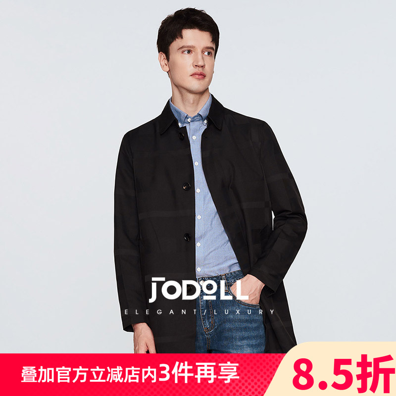 乔顿休闲中长款单排扣风衣舒适