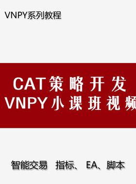 CTA策略开发小课班视频课程vnpy期货量化智能交易带源码学习数据