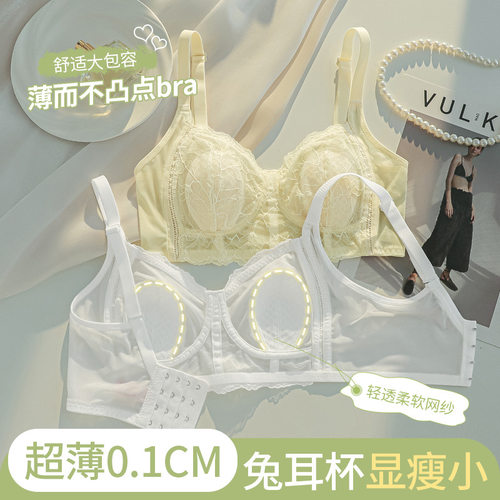 香港专柜正品兔耳朵内衣女大胸显小胸全罩杯夏季性感收副乳防下垂