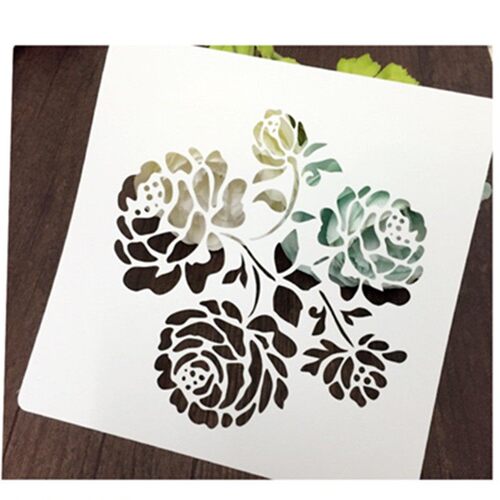 镂空玫瑰模板防水创意美术