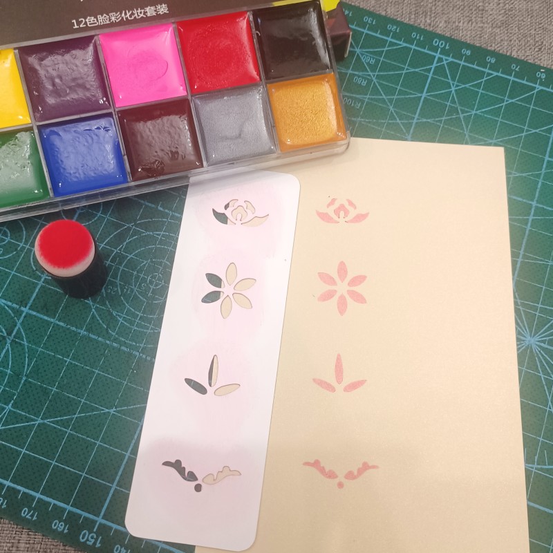 手绘眉心花钿镂空模板