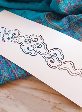 传统吉祥遮蔽板古风喷雾拓印创意美术手绘文创镂空型板国风008