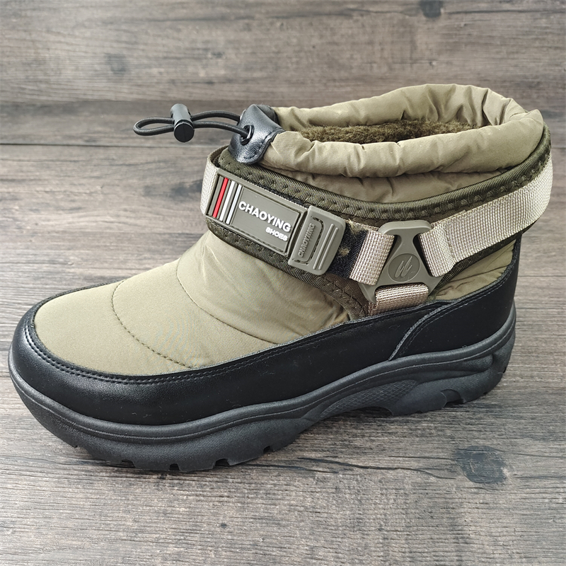 加绒加厚户外防泼水雪地靴绳棉靴