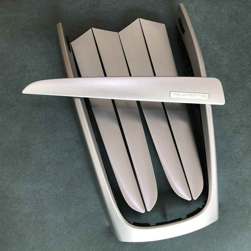 适用于奥迪Q5门板装饰条拉丝铝内饰鱼鳞纹饰条Q5中控饰板