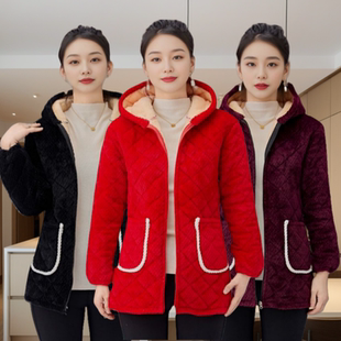 冬季成人罩衣拉链夹棉棉衣加绒羽绒服保暖工作服外套厨房棉袄围裙