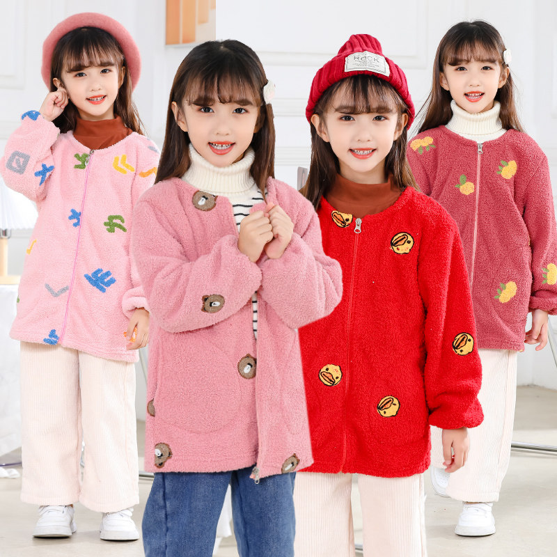 男女童罩衣泰迪绒时尚加绒外套羽绒服防脏护衣宝宝可爱洋气围兜冬,童装/婴儿装/亲子装,反穿衣/罩衣,淘宝优惠券,粉丝福利购,淘宝优惠卷