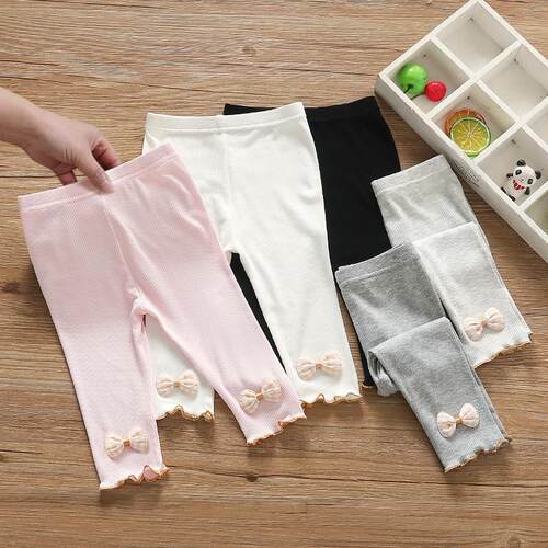 女童长裤夏季薄款蝴蝶结百搭