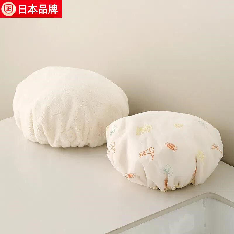 日式优选浴帽防水洗澡帽女款家用沐浴帽防湿头发套防油烟加厚双层