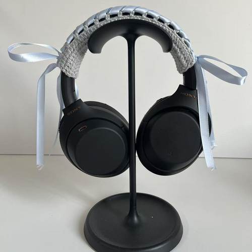 手工DIY蝴蝶结 钩织头梁保护套适用于索尼 漫步者 BOSE 宝华韦建 飓风各种品牌头戴式耳机横梁保护套防破损