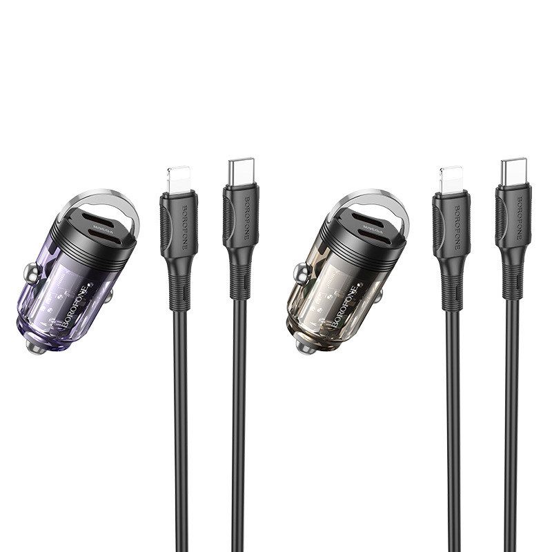 BOROFONE车载充电器套装36W超级快充C to iP点烟器转换插头BZ29B