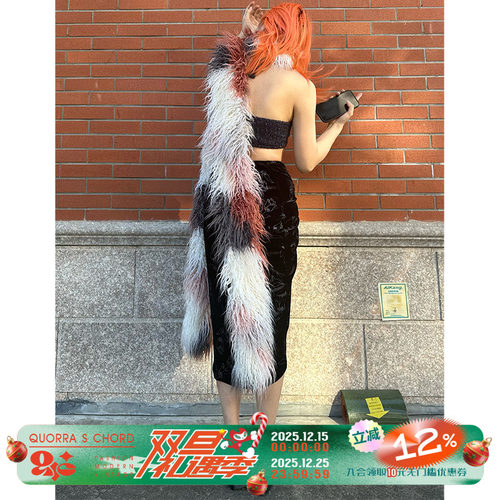 秋冬朋克男女拼色皮草