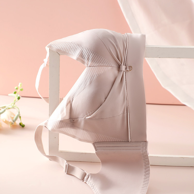 婴儿棉内衣女小胸聚拢收副乳防下垂平胸专用加厚无钢圈文胸套装