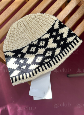 low 24新款含羊毛50冬季针织编织帽毛线帽ins 设计师迪丽热巴同款