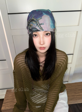 橘橘部落格 原创海螺蓝色梦幻丝巾方巾女少女感头巾春夏韩系小众