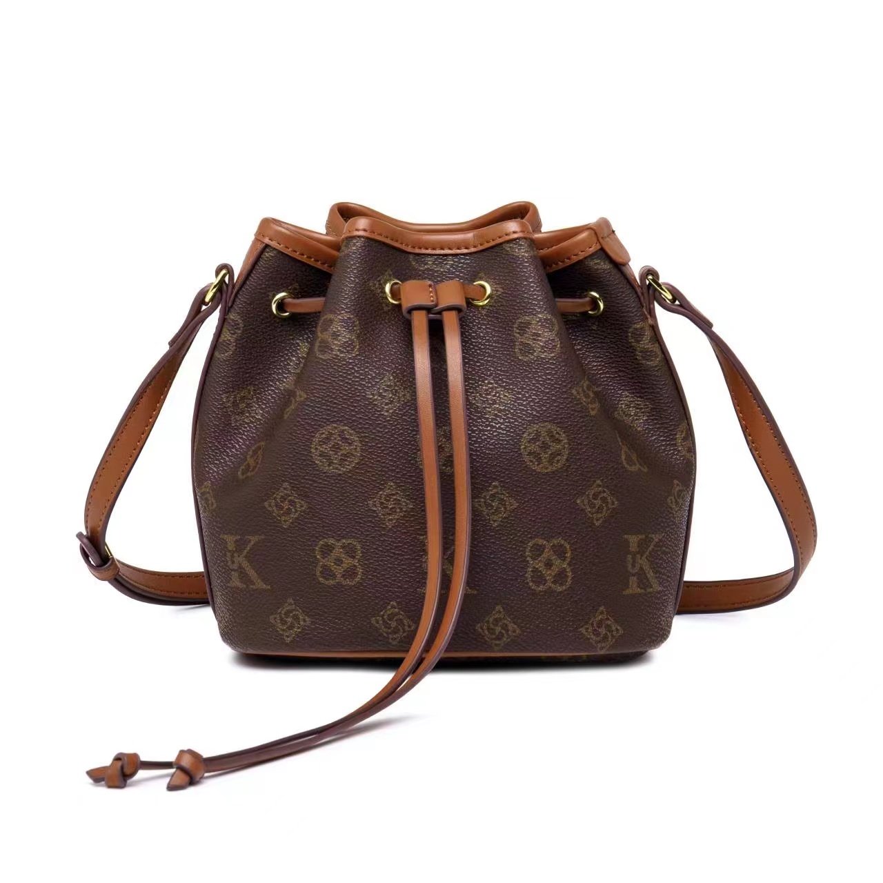 路易希奴尔正品迷你水桶包网红爆款老花新款潮时尚百搭单肩斜挎包