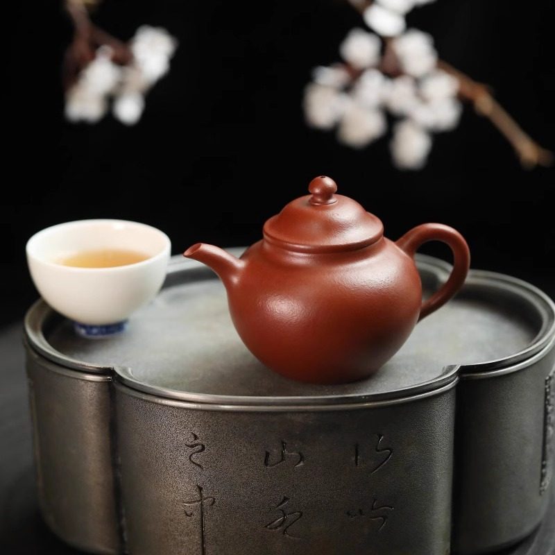 宜兴九瀚艺术库藏一级大红袍黑骨烧全手系列匠韵高莲子150cc独孔