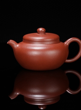 宜兴紫砂九瀚艺术库藏一级大红袍黑骨烧匠韵摹古紫临堂160cc独孔