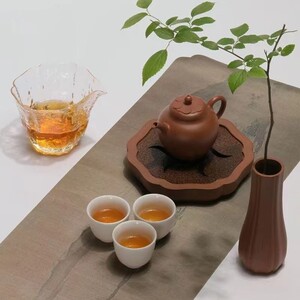 宜兴纯手工紫砂壶茶具套装九瀚合器旧藏降坡段泥150cc浣花套组