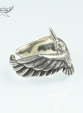 银饰开口复古戒指