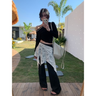 新款 弹力休闲裤 女 Esu 显瘦时尚 2026春季 瑜伽屁帘长裤 原创设计