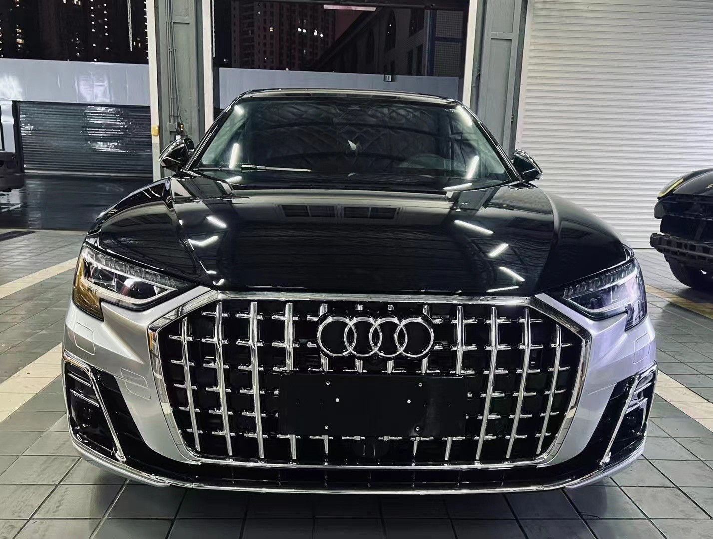 适用奥迪a8l老款改新款霍希包围 前杠总成 18-23款可升级改款