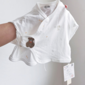 新生半背衣婴儿纯棉和尚服宝宝上衣新生儿短袖 衣服半衣空调类 夏季