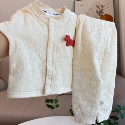 婴儿衣服40g宝宝冬装分体套装外出保暖加厚婴幼儿秋衣上衣童装类