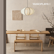 山野木戏｜悬浮桌  实木大板桌白蜡木餐桌原木亚克力茶桌书桌北欧