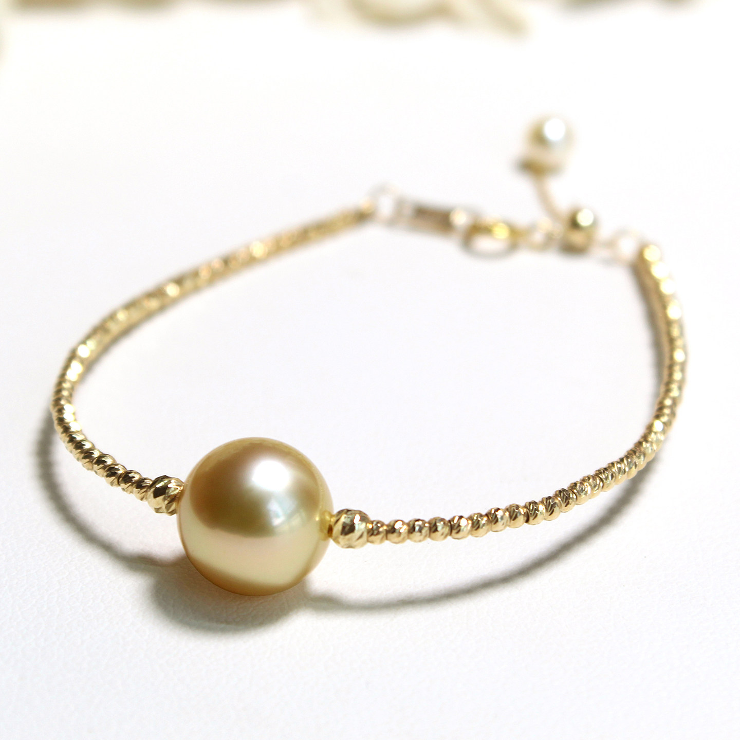 天然海水珍珠南洋金珠手链手圈18K金镭射球手镯正圆极强光可调节,珠宝/钻石/翡翠,手饰,淘宝优惠券,粉丝福利购,淘宝优惠卷